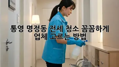 통영 명정동 전세 청소: 꼼꼼하게 업체 고르는 방법