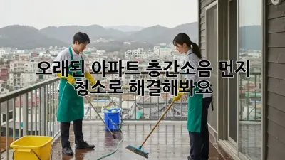 오래된 아파트 층간소음? 먼지 청소로 해결해봐요!