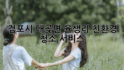 김포시 대곶면 율생리 친환경 청소 서비스